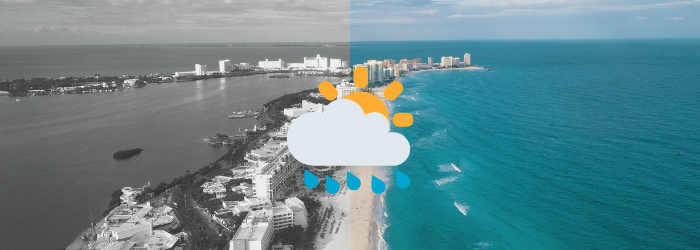 temporada baja en cancun por mal clima