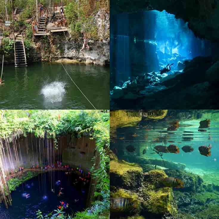 los cenotes caracteristica de cancun