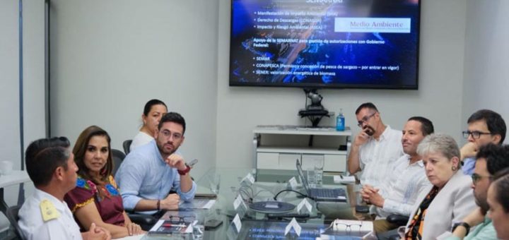 Cancún: Recorren centro de monitoreo de Sargazo